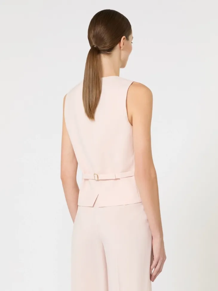 Wool crepe gilet - PINK