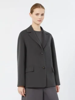 Wool drap jacket - DARK GREY