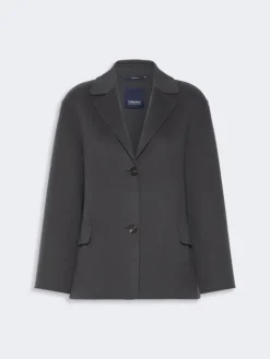 Wool drap jacket - DARK GREY