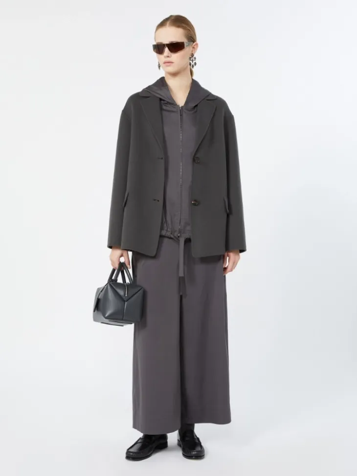 Wool drap jacket - DARK GREY