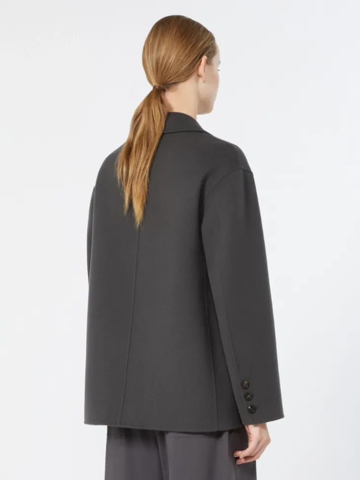 Wool drap jacket - DARK GREY
