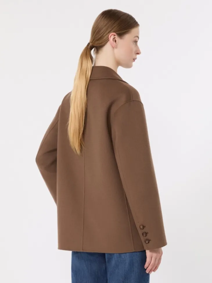 Wool drap jacket - MUD