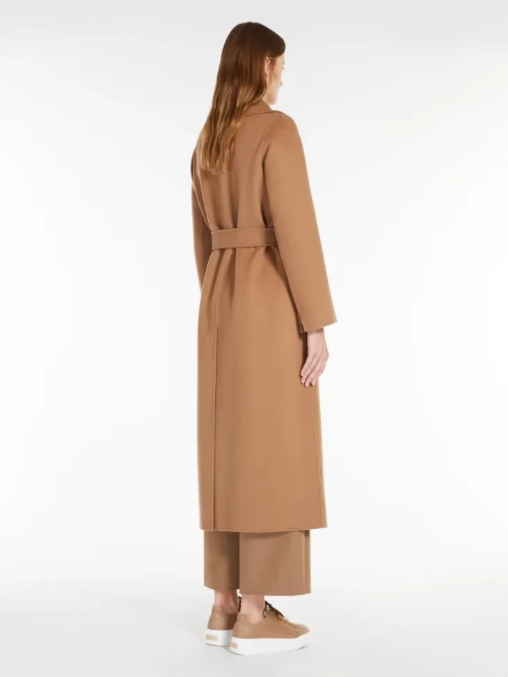 Wool drap wrap coat - CAMEL