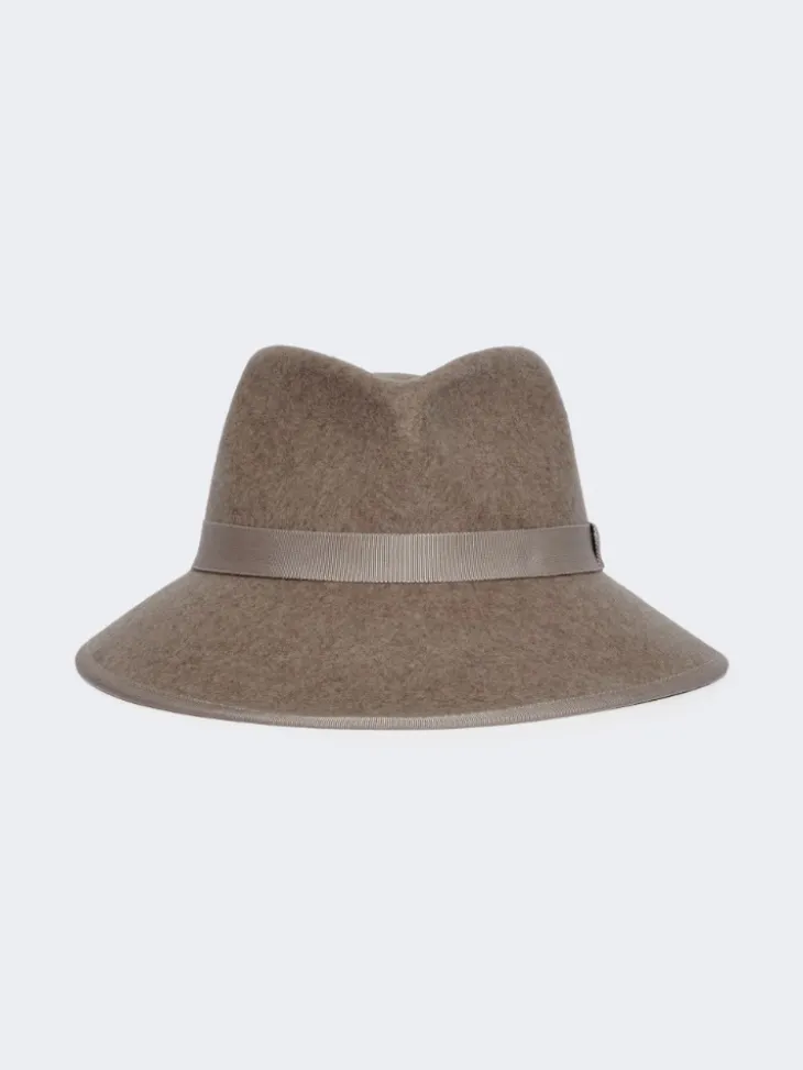 Wool felt hat - BEIGE