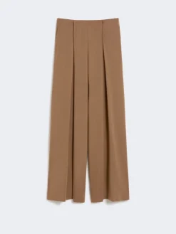 Wool jersey trousers - TOBACCO