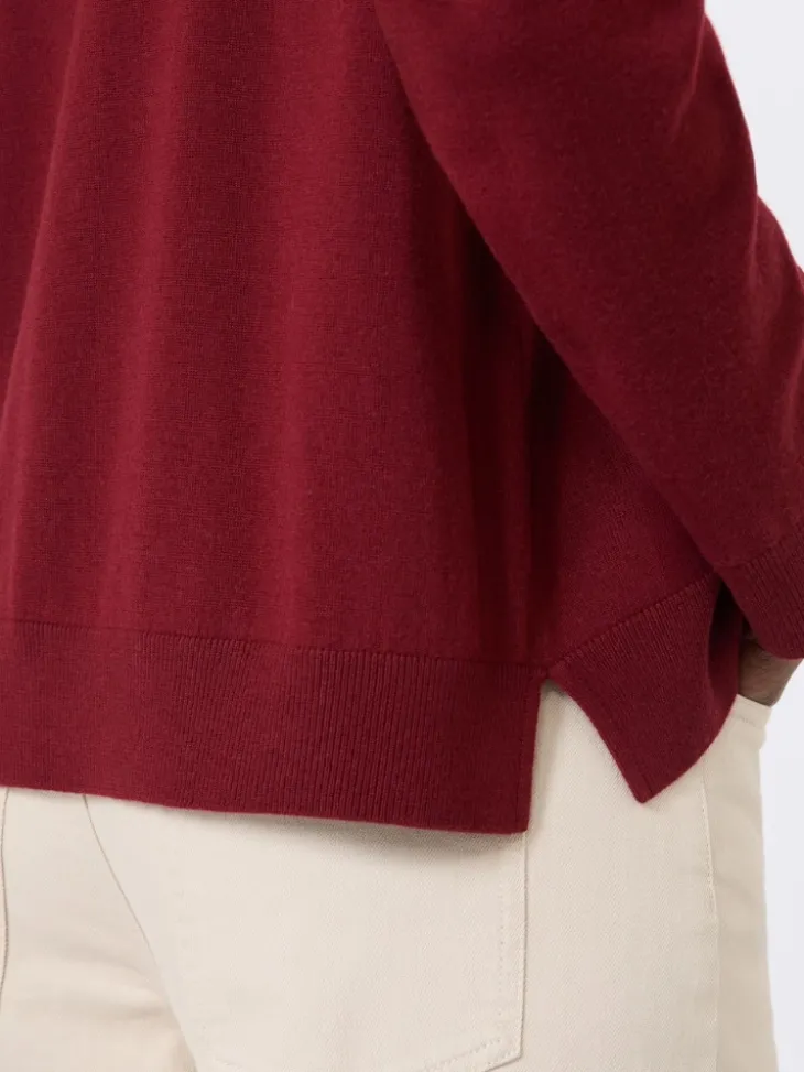 Wool knit jumper - RASPBERRY