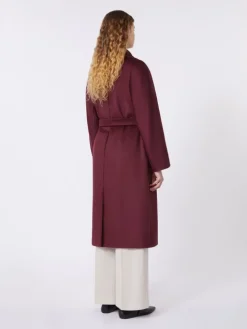 Wool robe coat - BORDEAUX