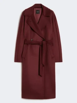 Wool robe coat - BORDEAUX