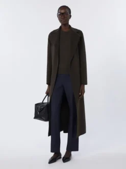 Wool robe coat - DARK GREEN