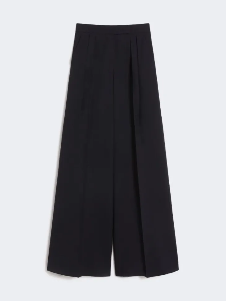 Wool seersucker trousers - ULTRAMARINE