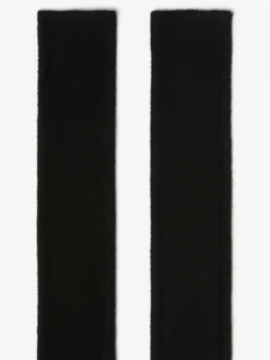 Wool self-tie belt - BLACK