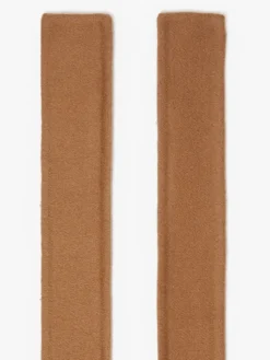 Wool self-tie belt - BROWN BRONZE