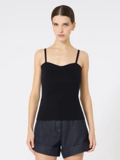 Wool-knit top - ULTRAMARINE