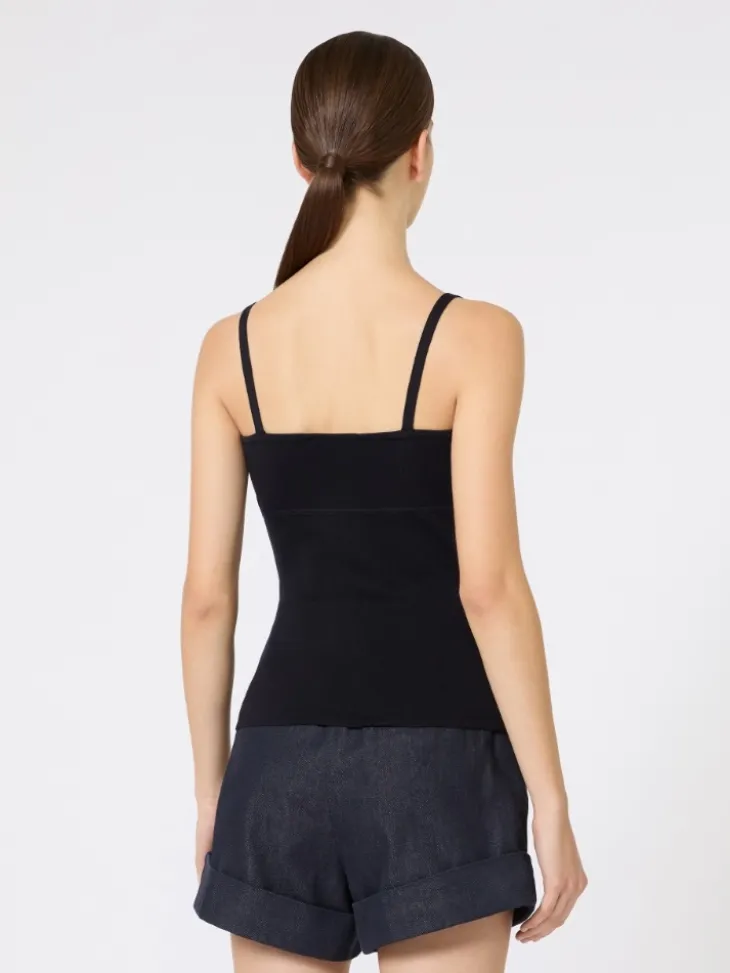 Wool-knit top - ULTRAMARINE