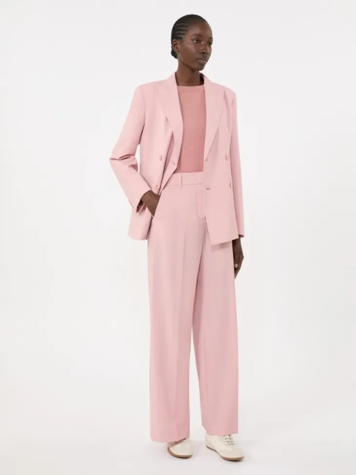 Woollen cloth palazzo trousers - ANTIQUE ROSE